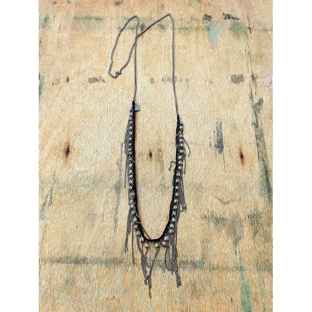 GOTI ilgas sidabro kaklo papuošalas  GOTI ilgas sidabro kaklo papuošalas